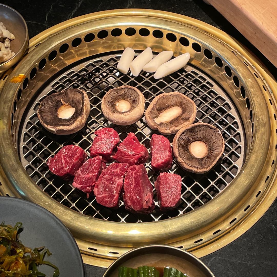 Modern Korean BBQ setup at Kote Miami